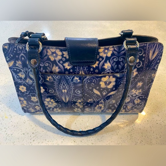 Patricia Nash Blue Floral Shoulder Bag - Picture 5 of 6